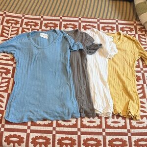 Rudy Jude Short Sleeve Tee Set - Blue, Brown, White, Yellow